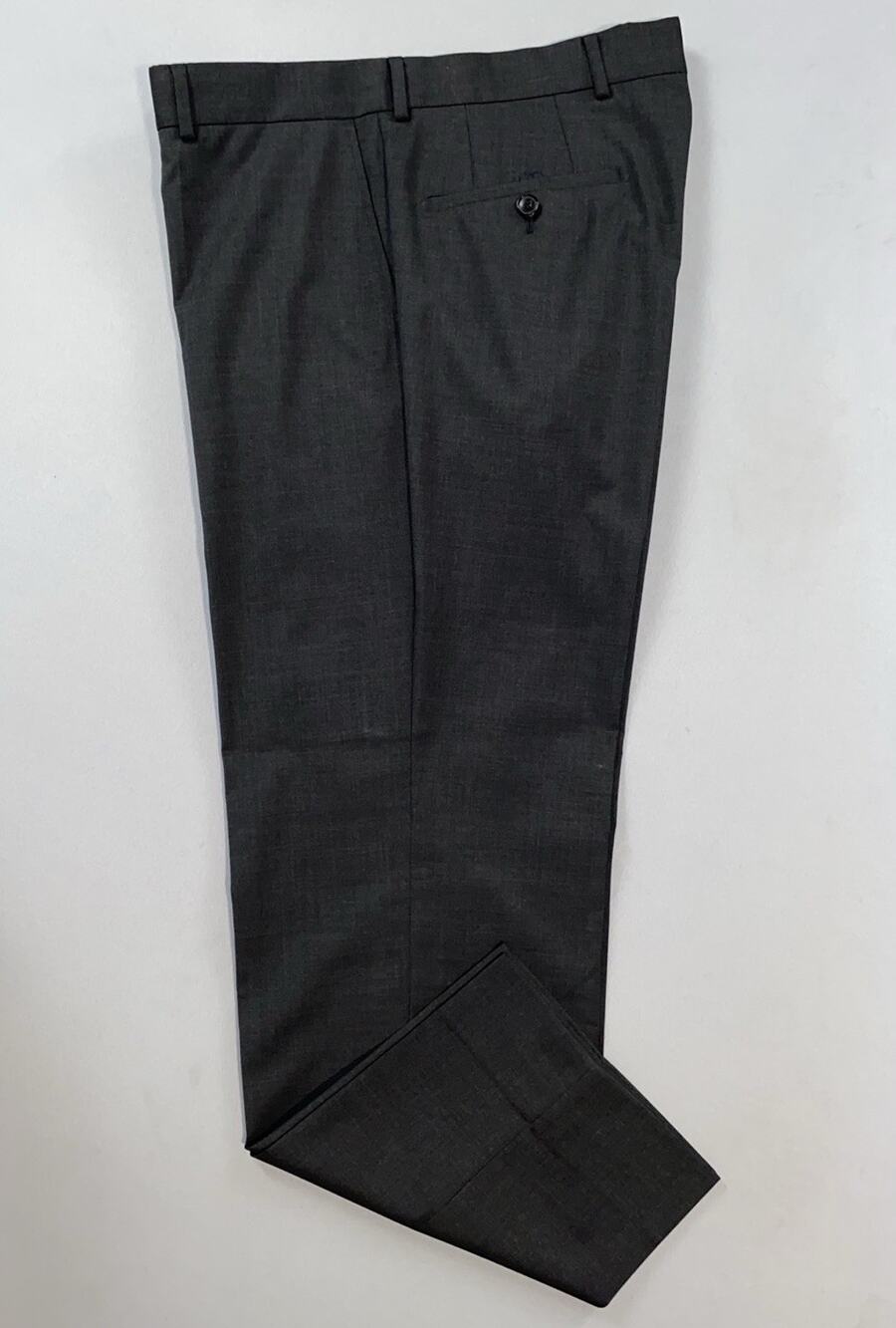 Hugo Boss Jeffery US Flat Front Wool Dress Pants, Slacks. Charcoal, Men's 35X30
